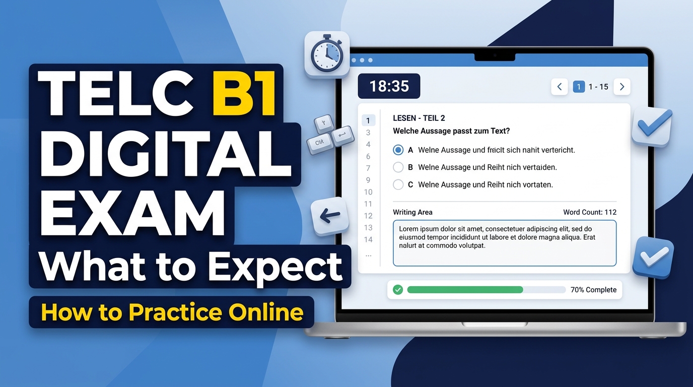TELC B1 Digital Exam: What to Expect & How to Practice Online
