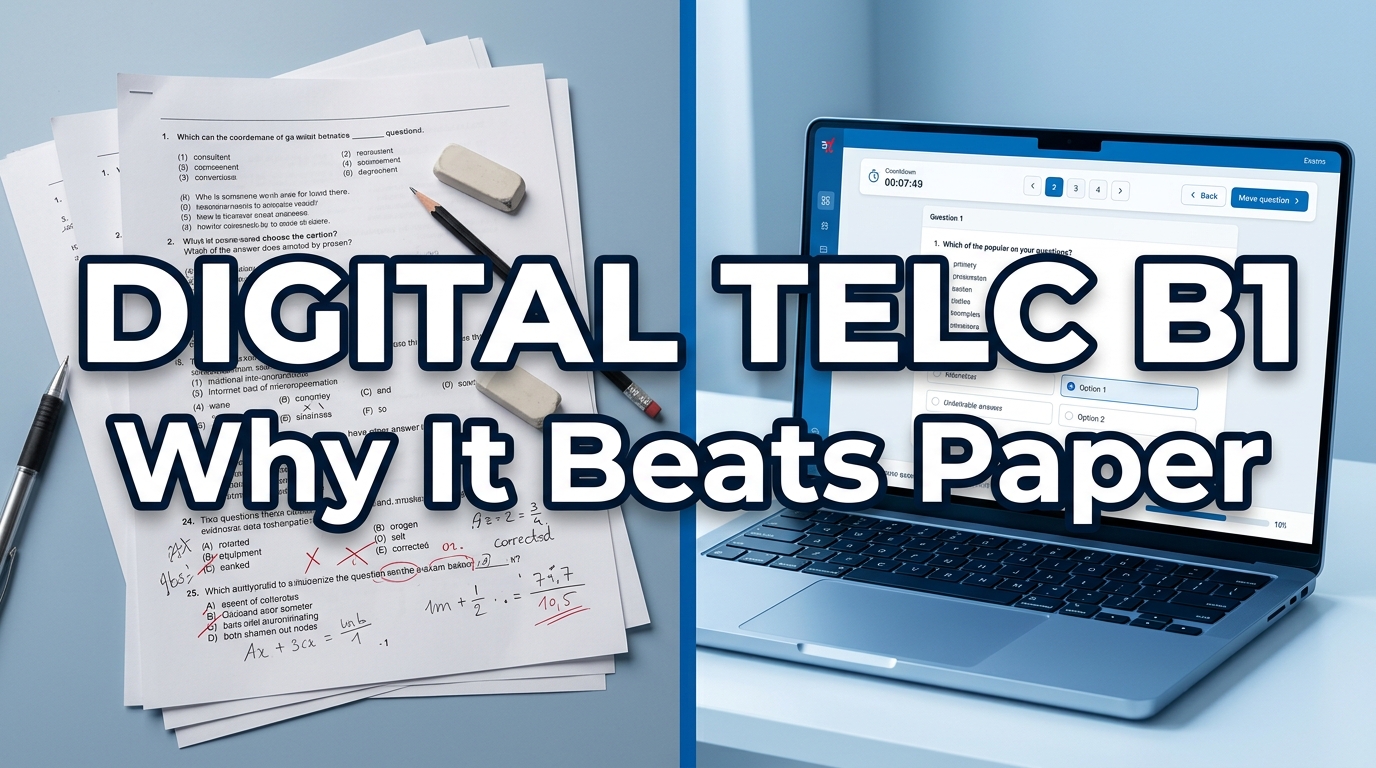 Why You Should Take the Digital TELC B1 Exam Instead of Paper